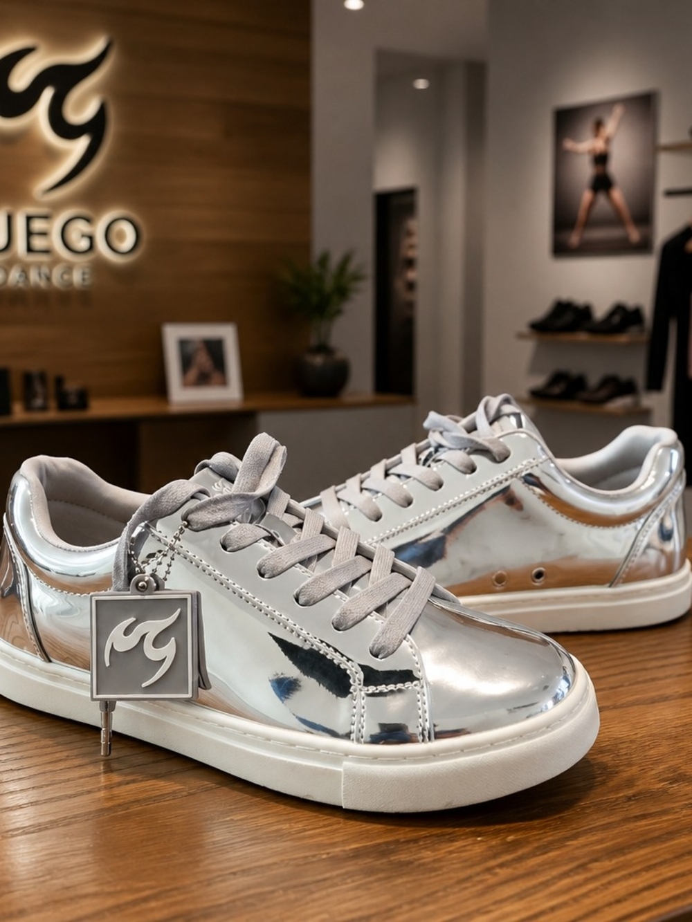 Fuego Low Top Metallic Dance Shoes Unisex Women's Size 7.5 Mens Size 6.5